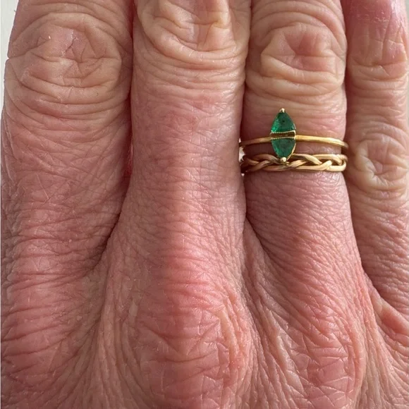 Ila Collection Nessa Ring with Emeralds